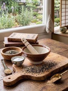 Mortaio Giapponese Suribachi e Pestello Surikogi - 9