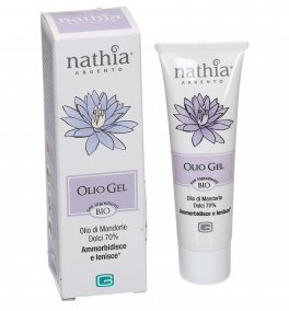 Nathia Olio Gel - Argento Colloidale, Olio di Mandorle dolci, olio di Girasole, Burro di Karitè, Olio di Riso