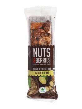 Nuts & Berries Dark Chocolate - Barretta di Frutta Secca Bio - 1