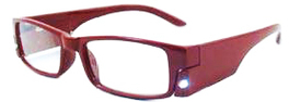 Occhiali da Lettura con Luci - Lucy Look - Uomo - Rossi - 1,00