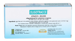 Oligotracce - Zinco, Rame - 20 Fiale da 2 ml - 2