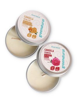 Omaggio - Bauletto "Christmas Peggy" con Candela Arancio e Candela Fiorita - 2