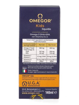 Omegor Kids - Sciroppo Omega 3 DHA puro e Vitamina D e C - 5