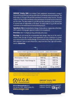 Omegor Vitality 1000 - Integratore di Omega 3 EPA/DHA e Vitamina E - 3