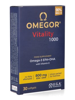 Omegor Vitality 1000 - Integratore di Omega 3 EPA/DHA e Vitamina E - 1