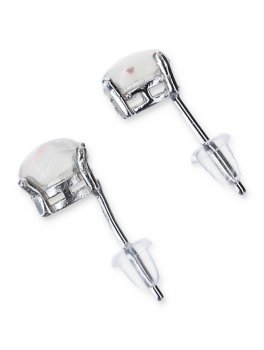 Orecchini in Argento e Opale Bianco - 2