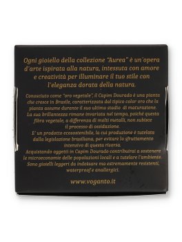Orecchini in Oro Vegetale Capim Dourado - Cerchio con Sfera - 5