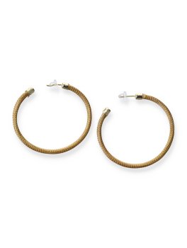 Orecchini in Oro Vegetale Capim Dourado - Cerchio Rigido - 2