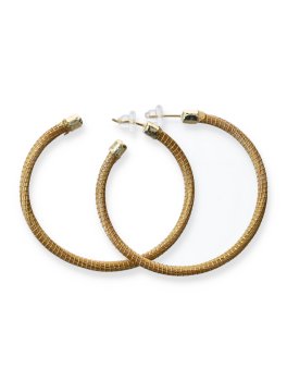 Orecchini in Oro Vegetale Capim Dourado - Cerchio Rigido - 1