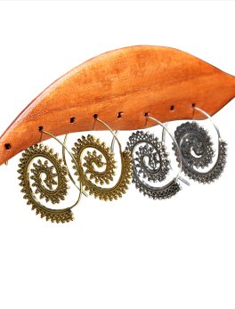 Orecchini in Ottone a Spirale - 2