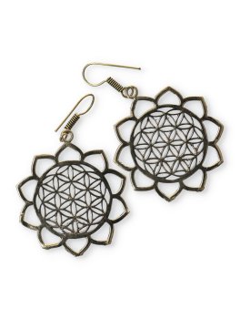 Orecchini Mandala e Cuori - Colore Oro - 2