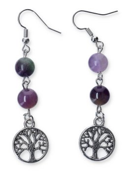 Orecchini Pendenti con Pietre Preziose e Ciondolo - 2