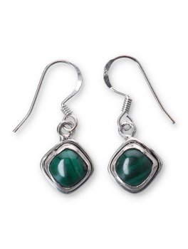 Orecchini Quadrati Argento 925 e Pietre Preziose - 1