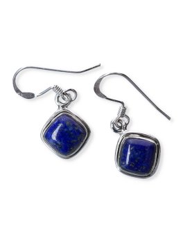 Orecchini Quadrati Argento 925 e Pietre Preziose - 1