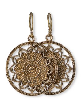 Orecchini Rotondi con Mandala - 1