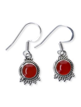 Orecchini Tondi Argento 925 e Pietre Preziose - 1