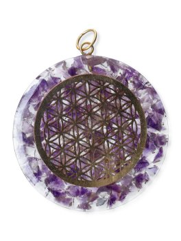 Ciondolo in Orgonite - Fiore della Vita - 2
