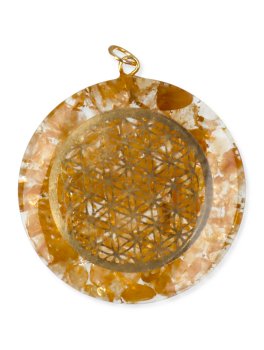 Ciondolo in Orgonite - Fiore della Vita - 3