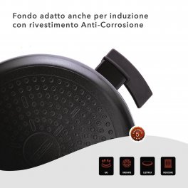 Padella Alta Wok con Coperchio - Tuscany Line - 6