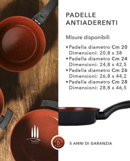 Padella Antiaderente - Tuscany Line - 28 cm - 6