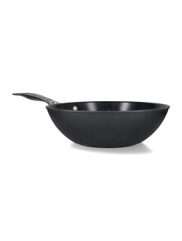Padella Wok in Alluminio con Manico Serie Alba - 1