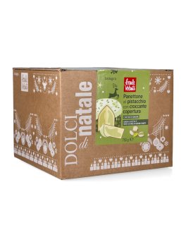 Panettone Biologico Farcito al Pistacchio con Croccante Copertura - 1