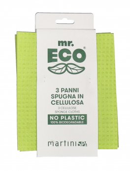 Panno Spugna in Cellulosa Vegetale e Cotone - 3 Pezzi - 1