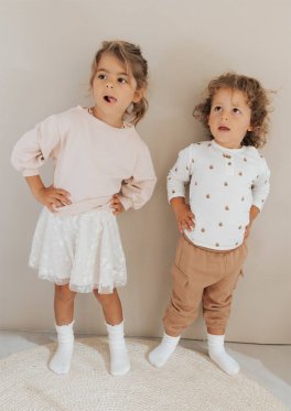 Pantaloncino Bimbo con Tasche - Camel - 5
