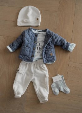Pantaloncino Bimbo con Tasche - Offwhite - 4