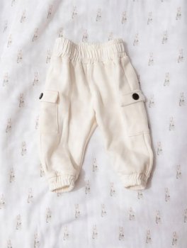 Pantaloncino Bimbo con Tasche - Offwhite - 1