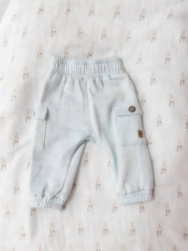Pantaloncino Bimbo con Tasche - Water Blue - 1