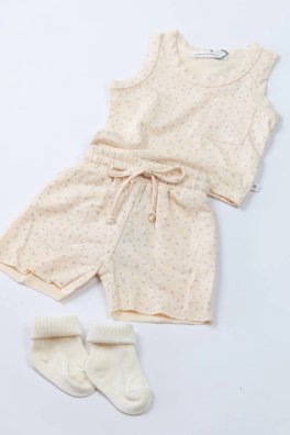 Pantaloncino Tuta Bimba - Spring Cream - 3