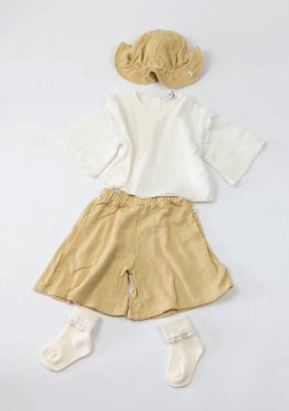 Pantalone a Gamba Larga Bimba - Cammello - 3