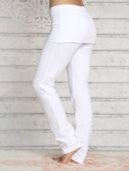 Pantaloni Yoga in Cotone - Bianchi - 3