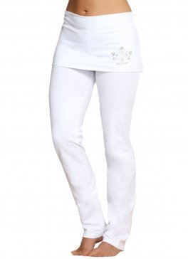 Pantaloni Yoga in Cotone - Bianchi - 1
