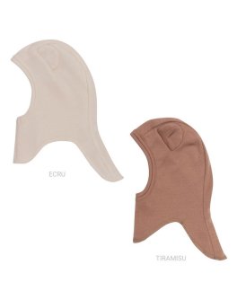Passamontagna con Orecchie da Orso in Lana Merino - Ecru - 2