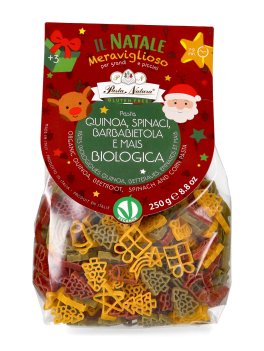 Pasta di Natale - Quinoa, Spinaci, Barbabietola e Mais Bio - 1