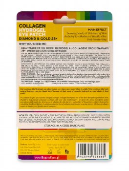 Patch Occhi Hydrogel al Collagene - Oro e Diamanti - 2