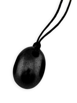 Pendente di Shungite con Cordino Fila - 28mm - 2