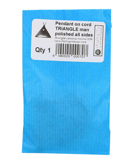 Pendente di Shungite Lucida con Cordino - Triangolo - 3