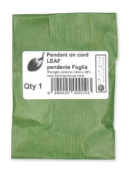 Pendente di Shungite Lucida - Foglia - 3