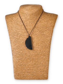Pendente di Shungite Lucida - Mezza Luna - 2