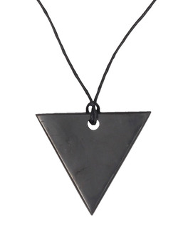 Pendente di Shungite Lucida - Triangolo Donna - 1