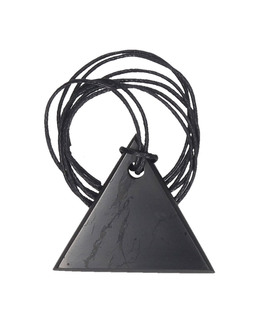 Pendente di Shungite Lucida - Triangolo Uomo - 2