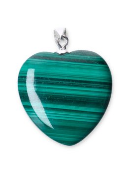 Pendente in Argento e Cuore Malachite - 1