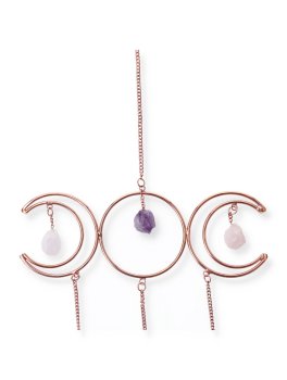 Pendente per Finestre Tripla Luna - Triangolo d'Oro - Selenite - 2