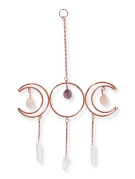 Pendente per Finestre Tripla Luna - Triangolo d'Oro - Selenite - 1