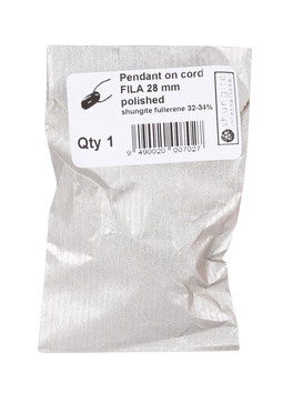 Pendente di Shungite con Cordino Fila - 28mm - 3