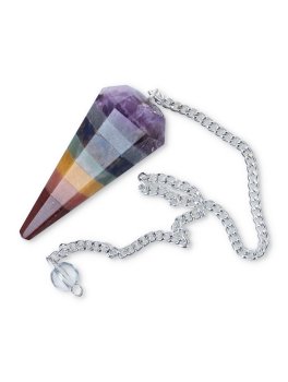Pendolo Sfaccettato 7 Chakra - 1
