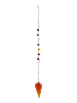 Pendolo Sfaccettato con Catenella 7 Chakra - 3